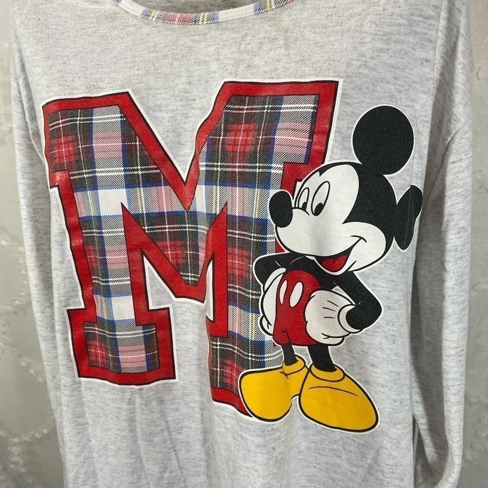 Vintage Mickey Mouse shirt with plaid letter - Picture 4 of 9